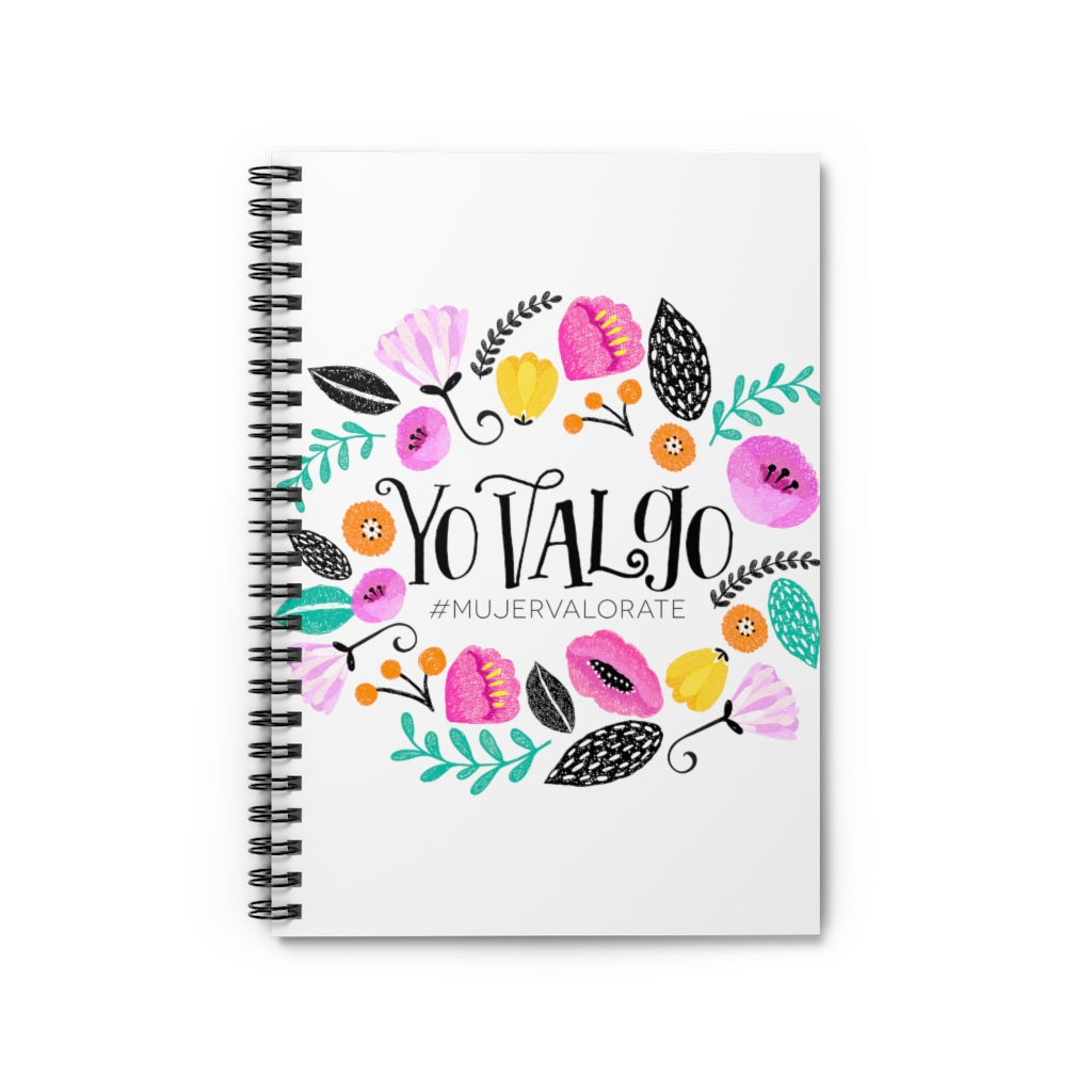 Yo Valgo - Letra Negra 2 - Spiral Notebook - Ruled Line