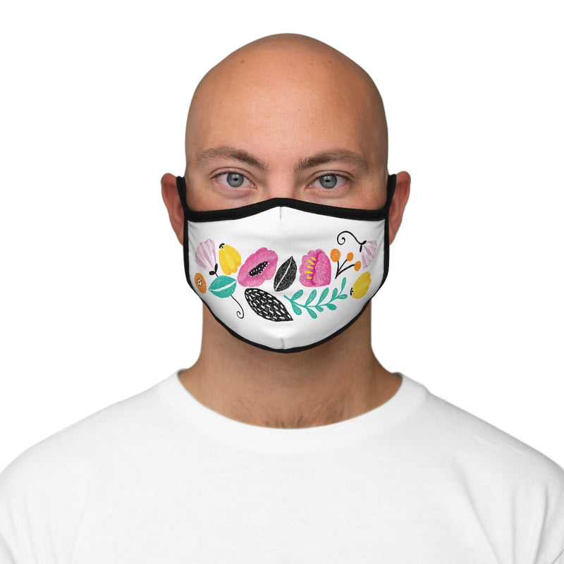 Mascarilla Flores  - Fitted Polyester Face Mask