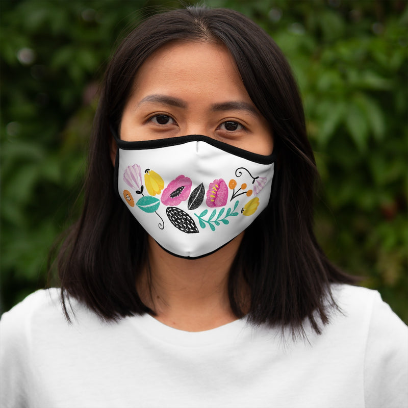 Mascarilla Flores  - Fitted Polyester Face Mask